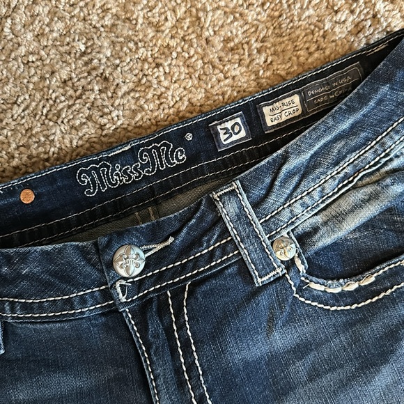 Miss Me Blue Relaxed Jeans with Vintage Fade - Picture 2 of 4